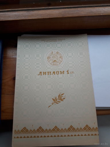 Диплом 1 степень  ССО о БССР чемпион БССР ( подпись ГСС Ливенцова) поштучно