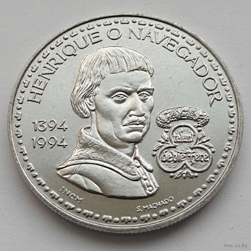 Португалия 200 эскудо, 1994 600 лет со дня рождения Генриха Мореплавателя UNC
