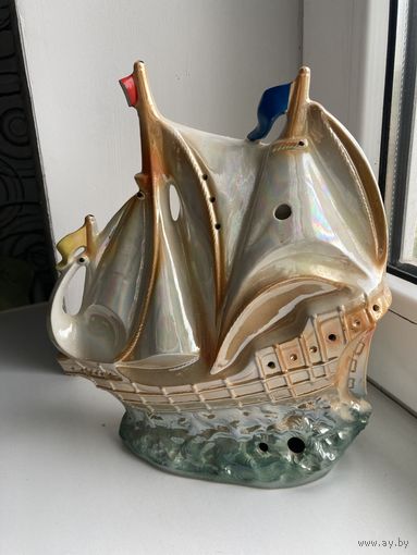 Новогодняя распродажа !Светильник настольный ( арома ) ГДР ( фарфор) потери +некомплект