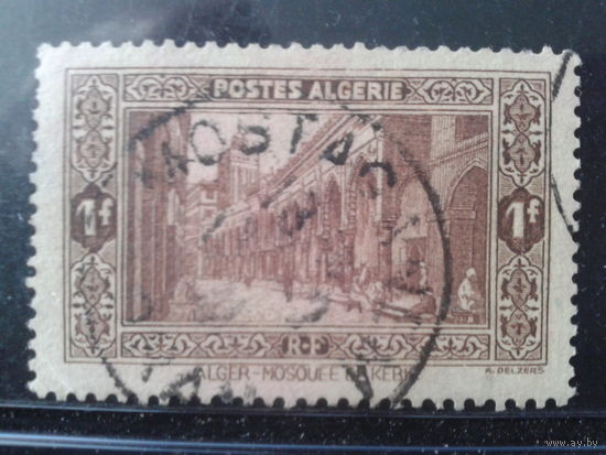 Алжир, колония Франции 1936 Стандарт, большая мечеть 1 фр
