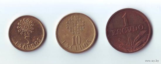 Монеты Португалии, 4 шт.