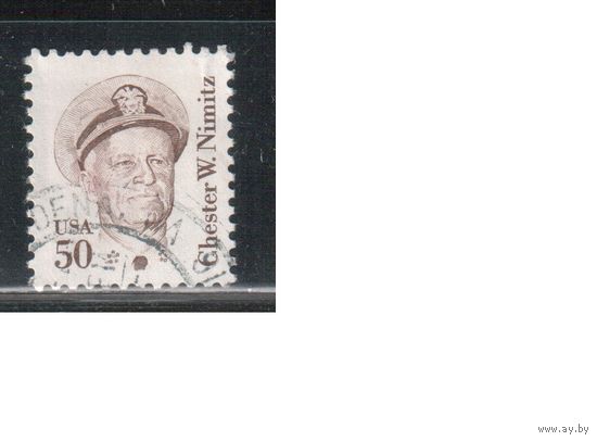 США-1985, (Мих.1728) , гаш., Стандарт, Личности, Адмирал (одиночка)