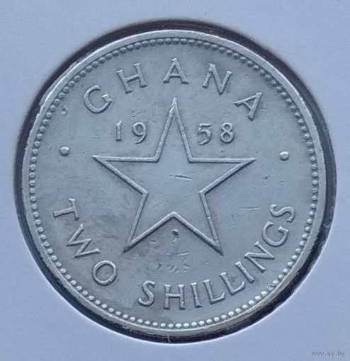 Гана 2 шиллинга 1958 г. В холдере