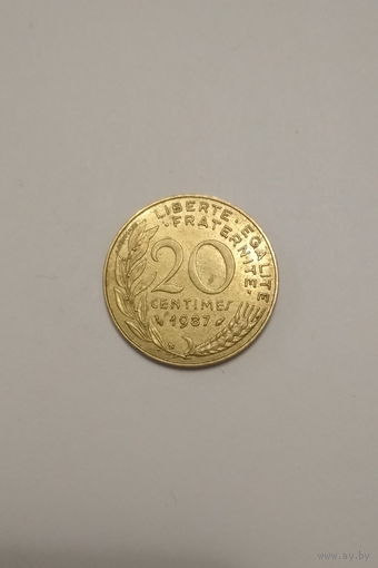 Франция / 20 сантимов / 1987 год