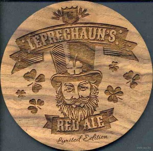 Подставку под пиво "Leprechaun's" пивоварни Viliya Brewery.