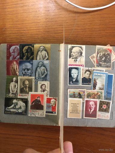 Альбом марок: Почта СССР , Ленин ,  государственный эрмитаж , 1965 советское кино, 1969 ,1961 ,волга жигули,слава октябрю,живые и мёртвые.