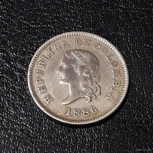 КОЛУМБИЯ 5 сентаво 1886 год