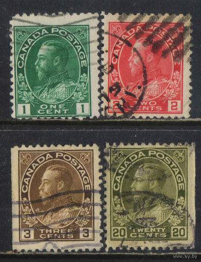 GB Доминион Канада 1911 GV Стандарт #92в,93в,94А,98А