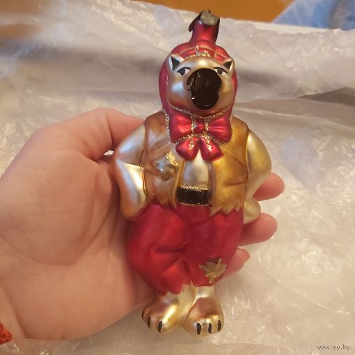 Волк на реставрацию ,ёлочная игрушка