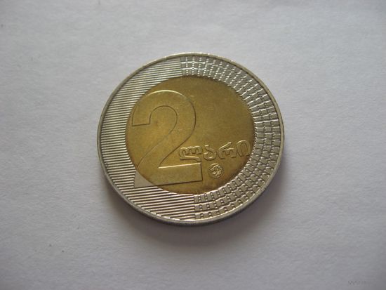 Грузия 2 лари 2006г (биметалл)