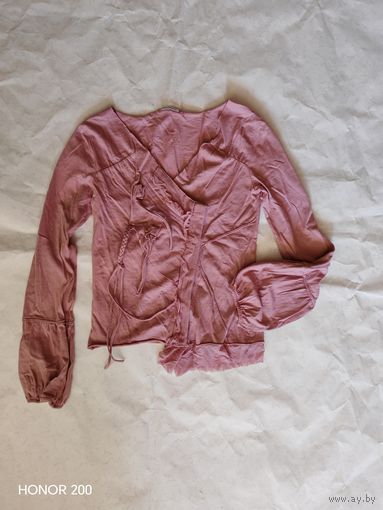 Пудрово розовый топ / кардиган Motivi, винтаж, размер М