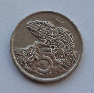 Новая Зеландия 5 центов. 1974 г.