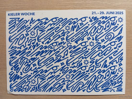 О-12. ПОДПИСАННАЯ ОТКРЫТКА. ГЕРМАНИЯ. СИНИЙ БРЕД.