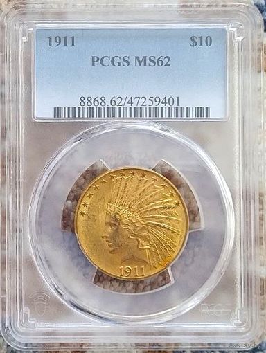 10 $ США 1911   PCGS  MS-62
