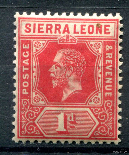 Британские колонии - Сьерра-Леоне - 1912г. - король Георг V, 1 P - 1 марка - MLH, есть маленькое пятнышко на лицевой стороне [Mi 82]. #4-B5-130-A-1