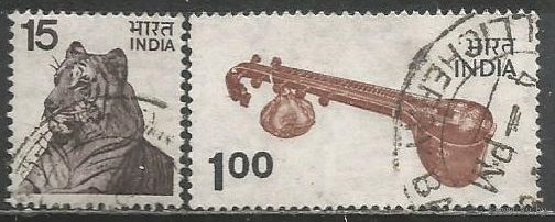 Индия. Местные мотивы. 1974г. Mi#601-02. Серия.