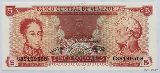 5 боливаров 1989 Венесуэла