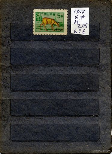КНДР, 1959, фауна, олень,   1м , **  чистая