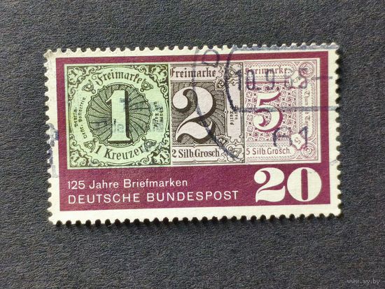 Германия 1965. 125-летие первой немецкой почтовой марки. Полная серия
