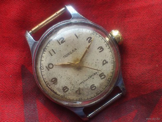 ОЧЕНЬ РЕДКИЕ ЧАСЫ ПОБЕДА 2609 ГЕРМЕТИЧКА 1 МЧЗ им. КИРОВА из СССР 1954 года