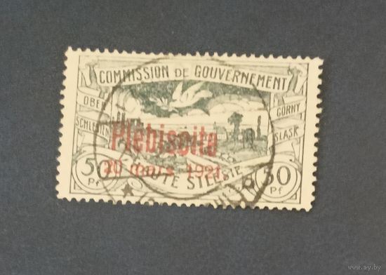 Верхняя Силезия надпечатка Плебисцит 1921 Ми 36  35 евро