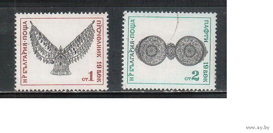 Болгария-1972, (Мих.2206-2207) , гаш. , Народное искусство