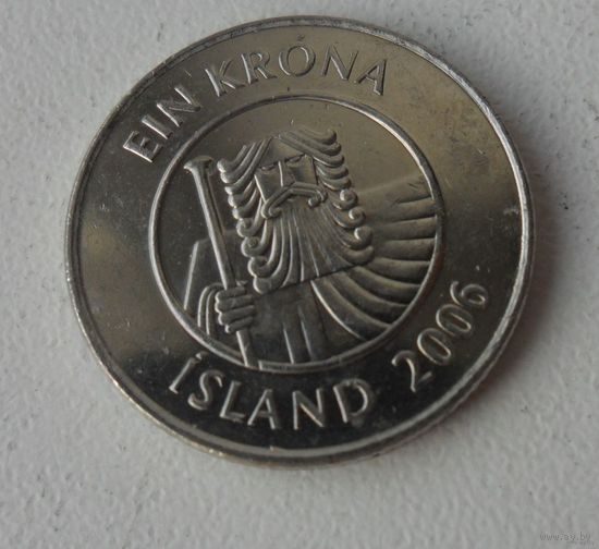 1 крона Исландия 2006 г.в.