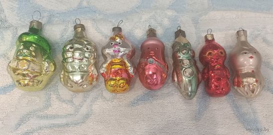 Елочные игрушки, стекло, серия Чиполлино