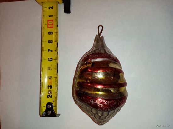 Елочная игрушка СССР. Шишка. С чердака. С рубля.