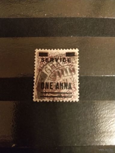 1926 Английская колония Индия Мих 73 оценка 7 евро король служебная марка (5-6)
