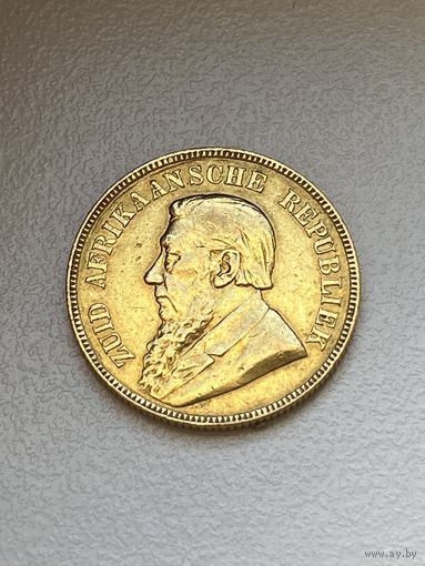 1 фунт. Южная Африка 1898 -1 Pond "Kruger Pond" (Редкая золотая монета)