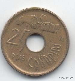 25 песет 1994 Испания. Канары