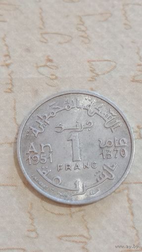Марокко 1 франк 1951