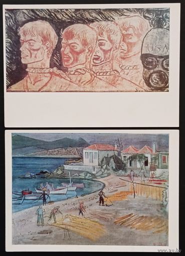 Комплект из 12 открыток (полный) без обложки Вальяс Семердзидис 1968