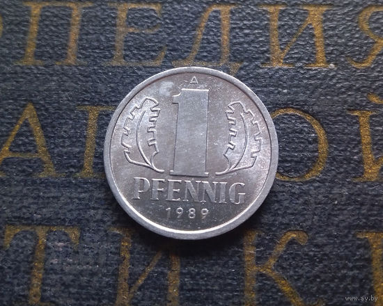 1 пфенниг 1989 (A) Германия ГДР #16 UNC