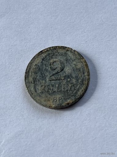 Венгрия 2 филлера 1943