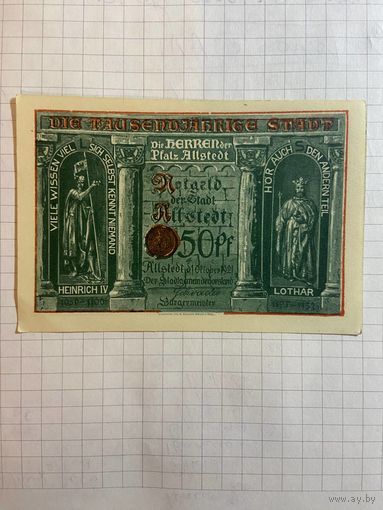 50 пфеннингов (нотгельды) г. Германия.