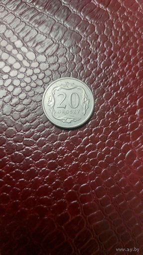 Монета 20 грошей 2016г. Польша. Хорошая!