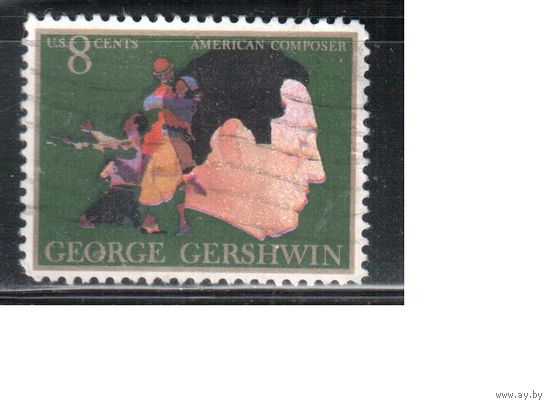 США-1973, (Мих.1093) , гаш. , Личности, Деятели искусства, Композитор(одиночка)