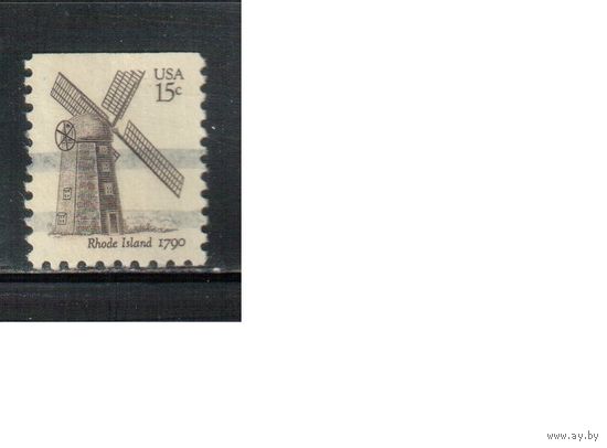 США-1980, (Мих.1416) , гаш.  , Стандарт, "Американа", Мельницы