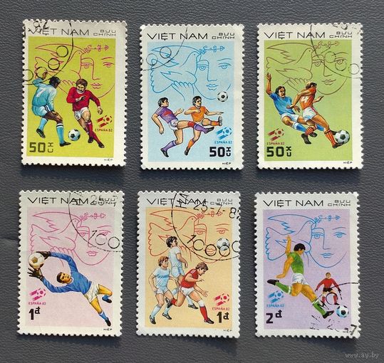 Вьетнам.1982.Чемпионат Мира по футболу-82 в Испании (полная серия 6 марок)