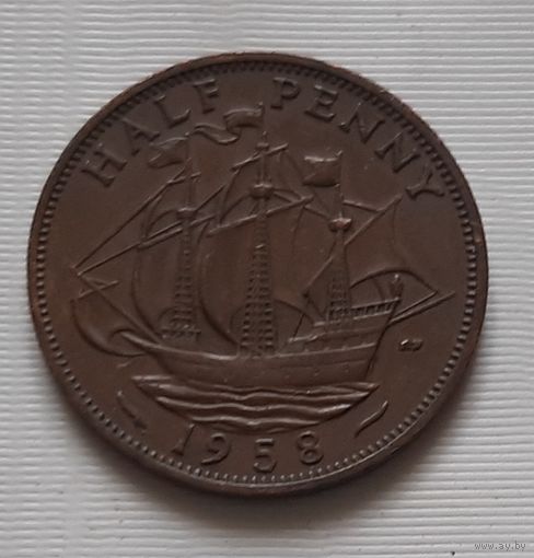 1/2 пенни 1958 г. Великобритания