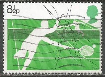 Британия. 100 лет Уимблдонскому теннисному турниру. 1977г. Mi#727.