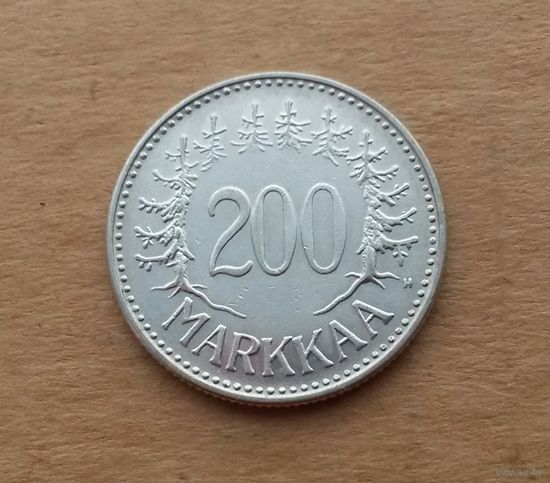 Финляндия, 200 марок 1957 г., серебро 0.500