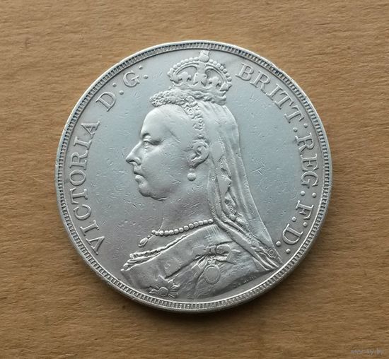 Великобритания, крона 1890 г., серебро 0.925, Виктория (1837-1901)
