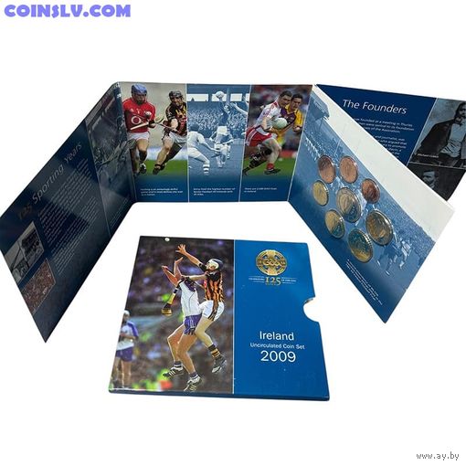 ИРЛАНДИЯ 2009 год. 1, 2, 5, 10, 20, 50 евроцентов, 1 и 2 Евро. Официальный набор монет в буклете. Тираж 30.000 шт.