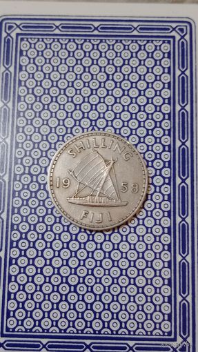 Фиджи 1 шиллинг 1958 парусник