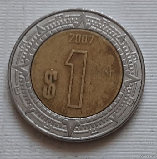 1 песо 2007 г. Мексика