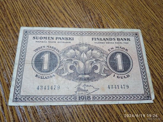 Финляндия 1 марка 1918