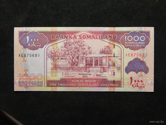 Сомалиленд 1000 шиллингов 2011г.UNC